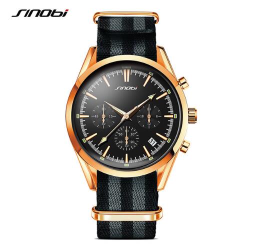 SINOBI Men's Golden Business Wrist Watches 007 Series